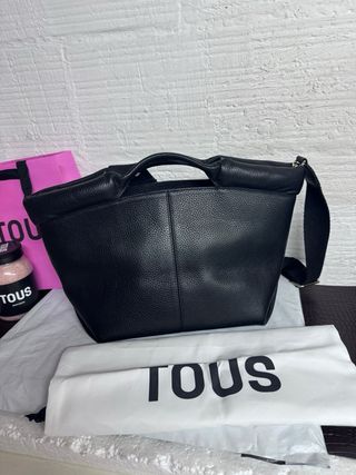 BOLSO TOUS PIEL NEGRA CAPAZO NUEVO