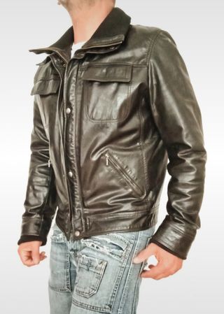 Biker cuero búfalo auténtico Oakwood. L. Medidas. 