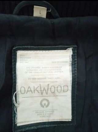 Biker cuero búfalo auténtico Oakwood. L. Medidas. 