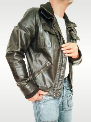 Biker cuero búfalo auténtico Oakwood. L. Medidas. 