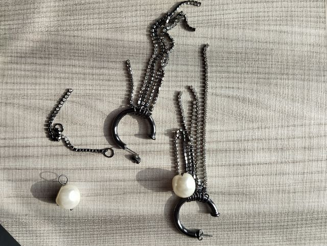 Orecchini pendenti strass componibili