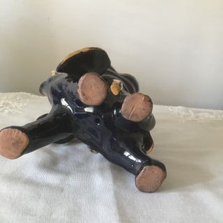 Elefante ceramica blu e oro cm. 23 x 16 x 13