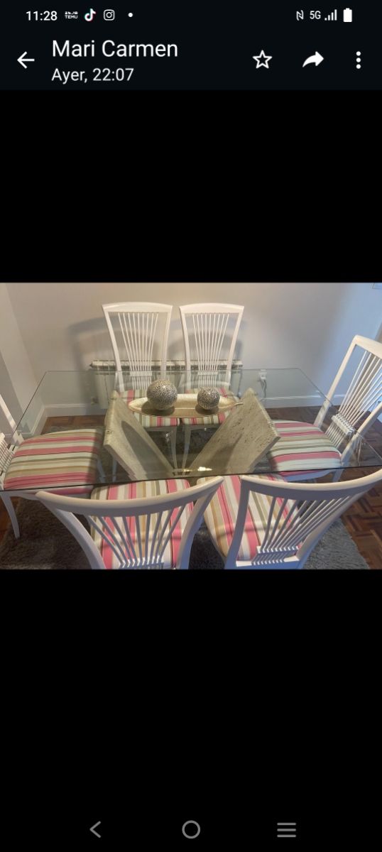 mesa y 6 sillas