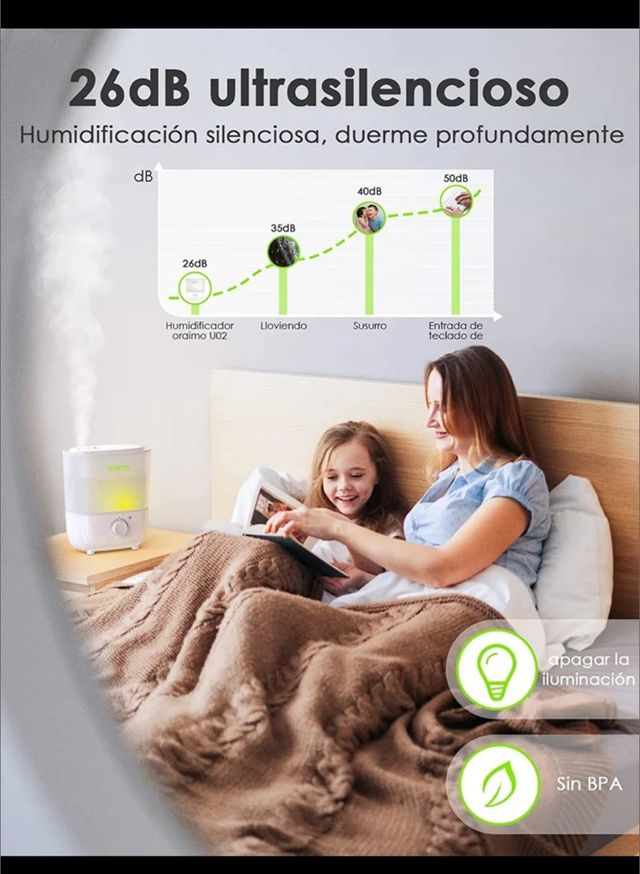 Humificador de 2;5 litros con luz 7 colo