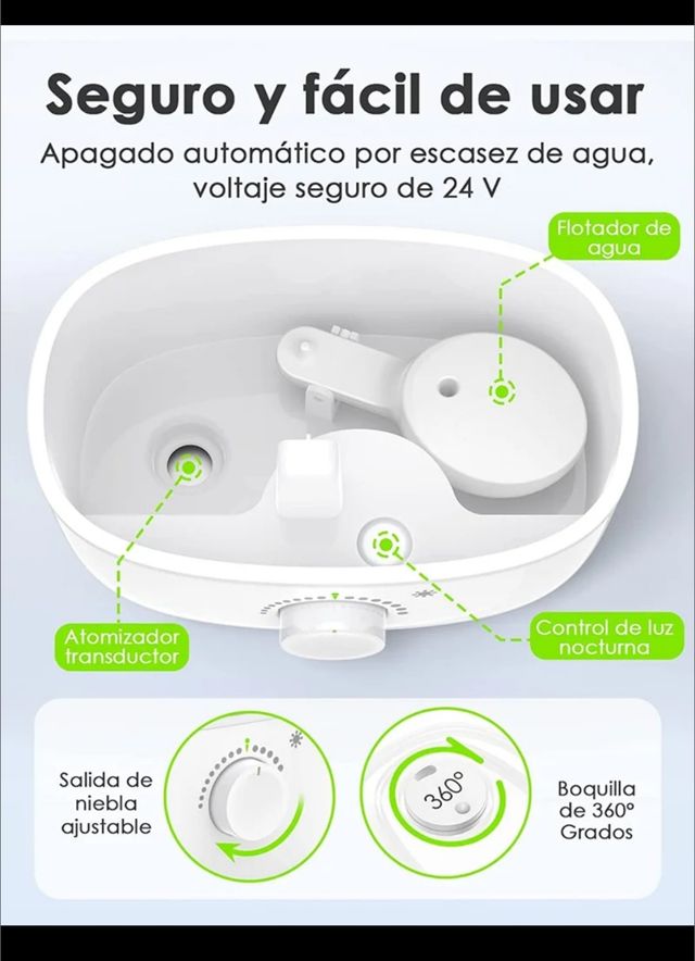 Humificador de 2;5 litros con luz 7 colo