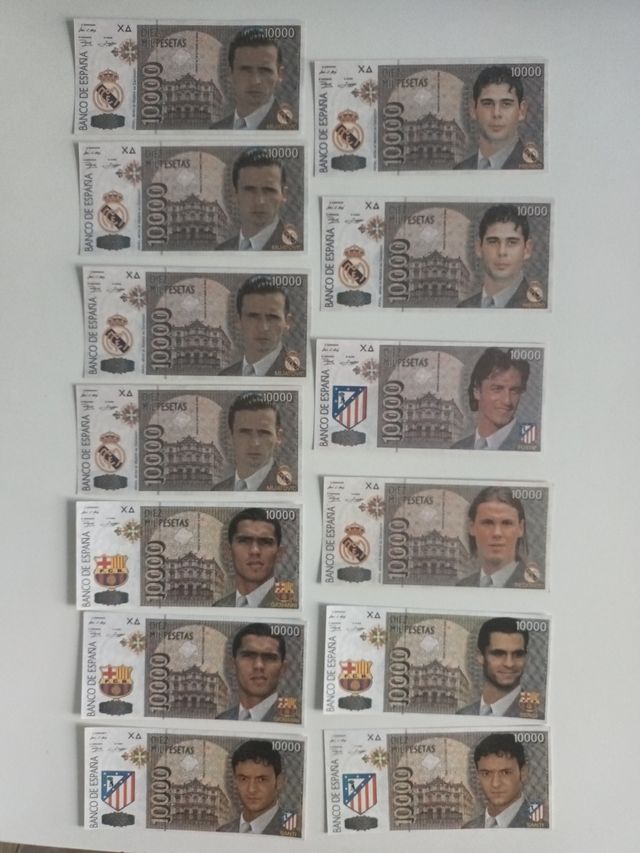 BILLETES JUGADORES FUTBOL