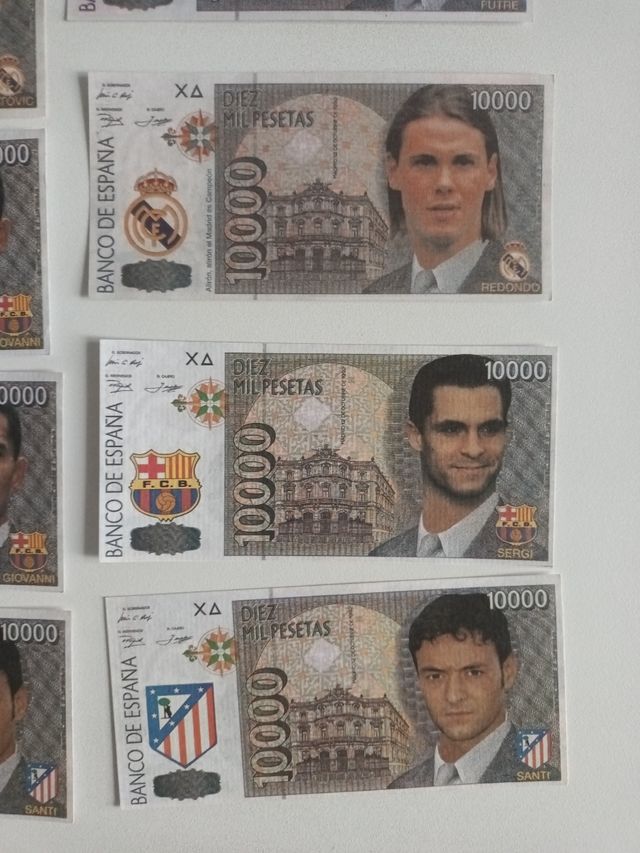 BILLETES JUGADORES FUTBOL