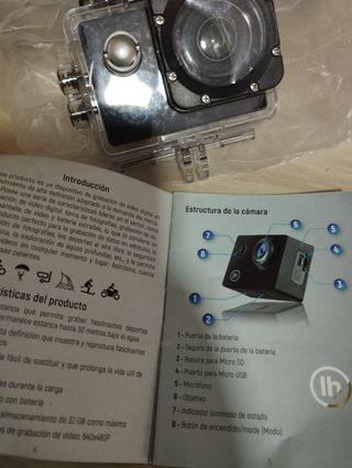 Cámara deportiva acuática...