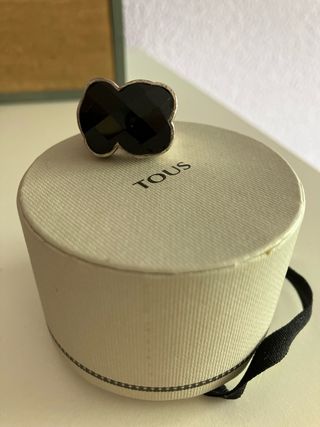 Anillo plata y onix Tous