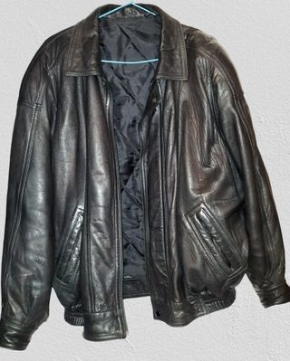 Chaqueta bomber de piel vintage 