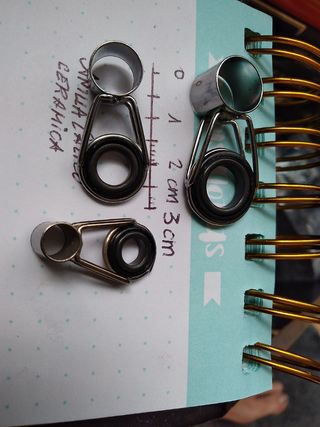 3 anillas pesca para caña telescópica