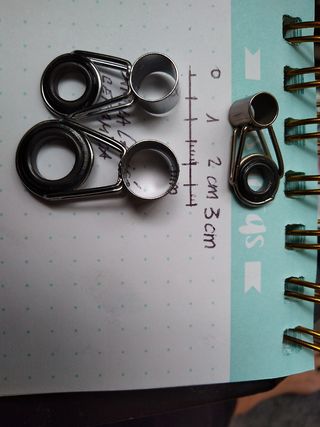 3 anillas pesca para caña telescópica