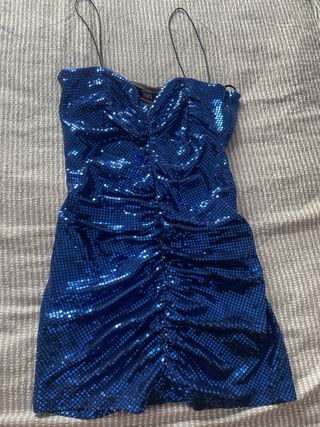 Vestido Azul electrico zara fiesta