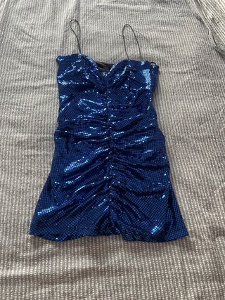 Vestido Azul electrico zara fiesta