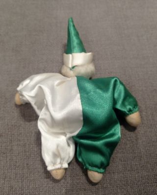 Pagliaccetto con testa in ceramica 