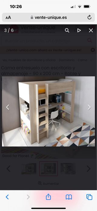 cama con escritorio