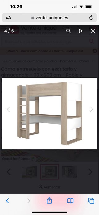 cama con escritorio