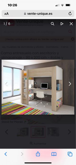cama con escritorio