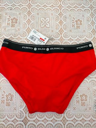 Slip Punto Blanco Rojo talla M
