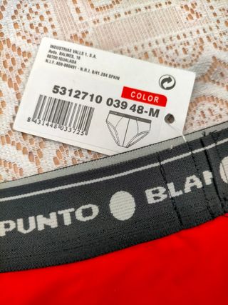 Slip Punto Blanco Rojo talla M