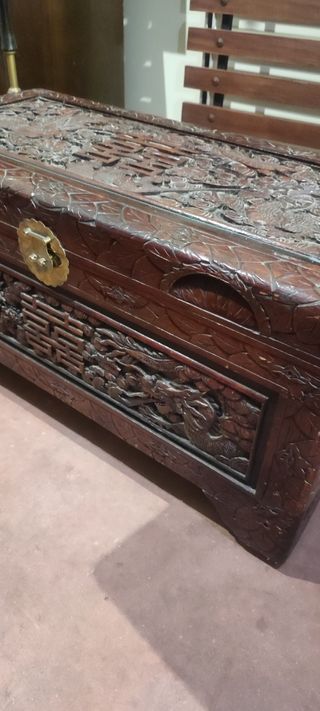 Cassapanca baule in legno cinese