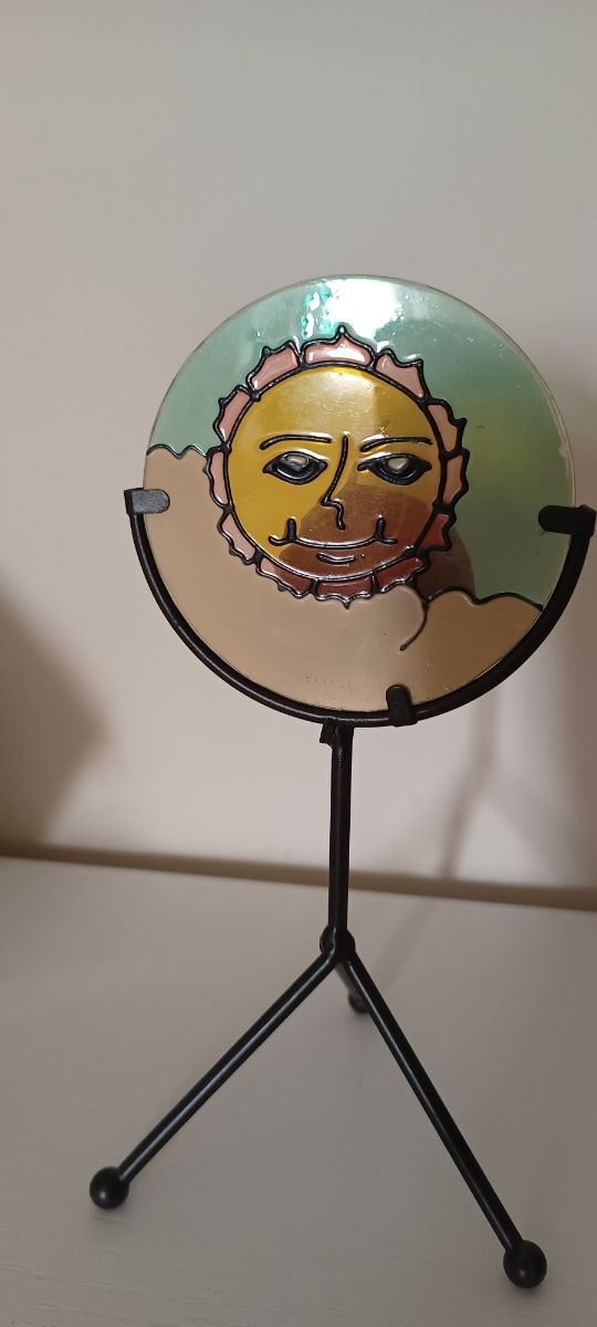 Portacandela in ferro battuto nero