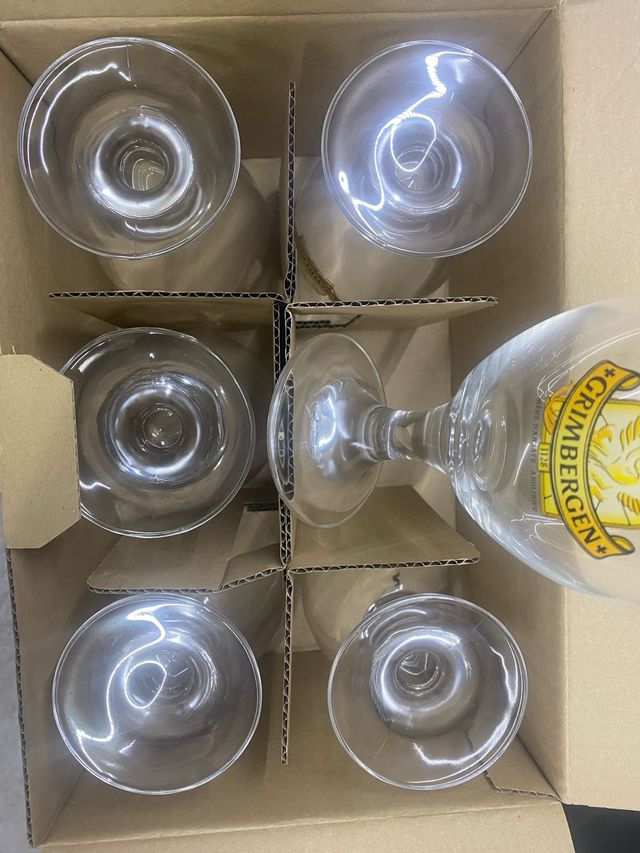 6 copas cerveza Grimbergen