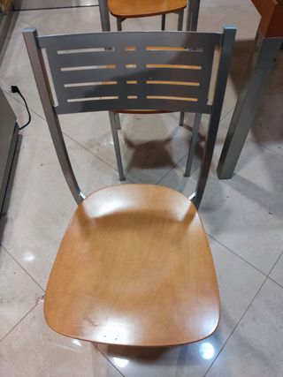 Mesa Cocina diseño madera/vidrio con 4 sillas