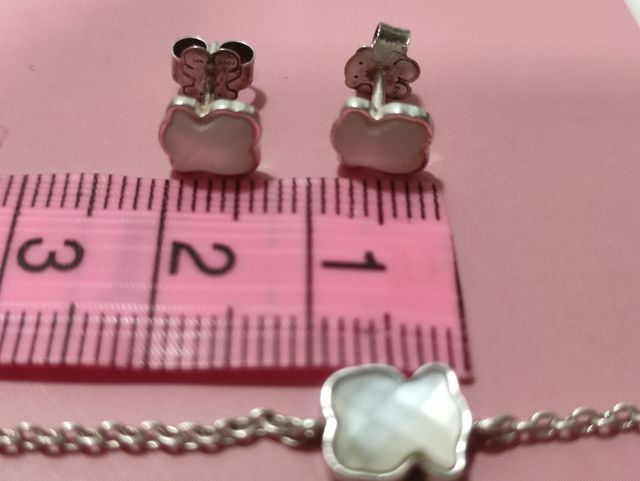 Conjunto Tous niña plata y nácar