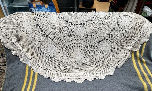 Mantel de ganchillo mesa redonda
