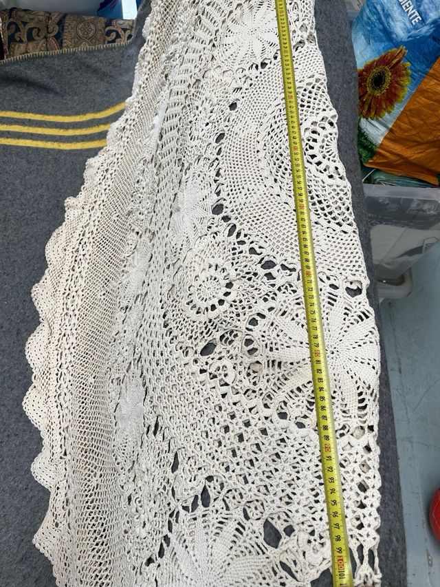 Mantel de ganchillo mesa redonda