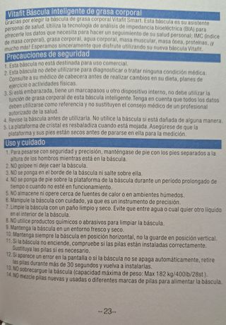 Báscula digital bluetooth inteligente con App