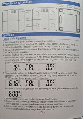 Báscula digital bluetooth inteligente con App