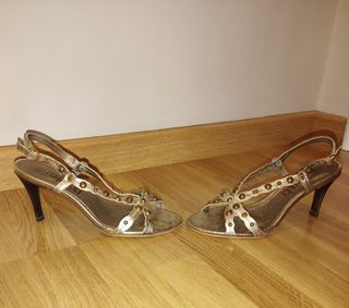 Sandalias de mujer bronce dorado de Elio Pitti
