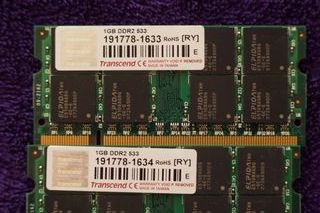 2x1GB Ram DDR2 533