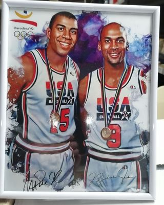 CUADRO MICHAEL JORDAN Y MAGIC JOHNSON