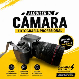 Alquiler Cámara fotografia objetivo canon