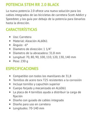 Potencia Syncros RR 2.0