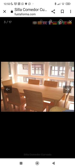 4 sedie ergonomiche in legno massello