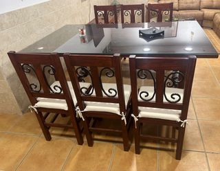 mesa comedor roble macizo restaurada