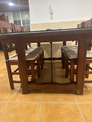 mesa comedor roble macizo restaurada