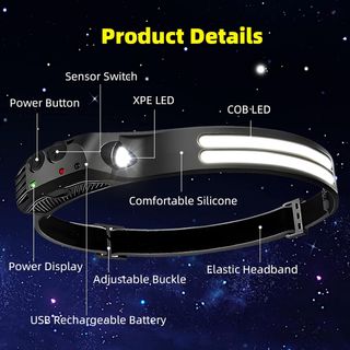 FRONTAL LED RECARGABLE CON SENSOR