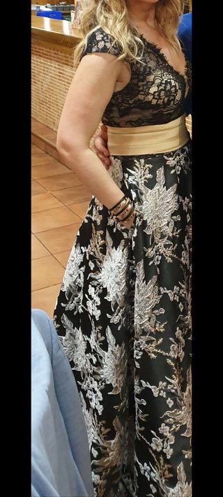 Vestido largo con espalda descubierta