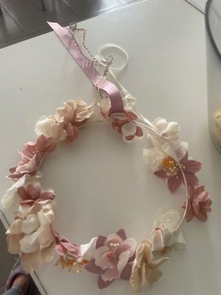vestido de comunion niña,con corona