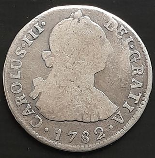 2 Reales 1782 M.I. (Ceca de Lima) ¡Plata!