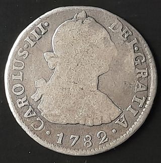 2 Reales 1782 M.I. (Ceca de Lima) ¡Plata!