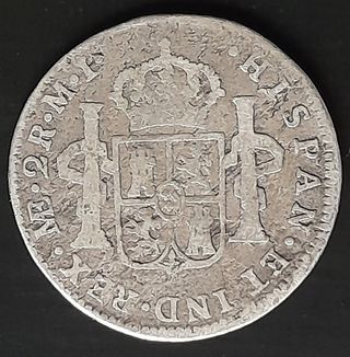2 Reales 1782 M.I. (Ceca de Lima) ¡Plata!