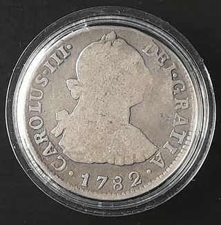 2 Reales 1782 M.I. (Ceca de Lima) ¡Plata!