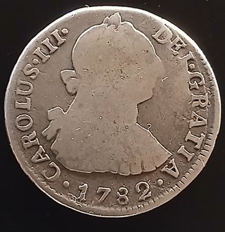 2 Reales 1782 M.I. (Ceca de Lima) ¡Plata!