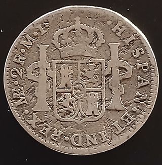 2 Reales 1782 M.I. (Ceca de Lima) ¡Plata!